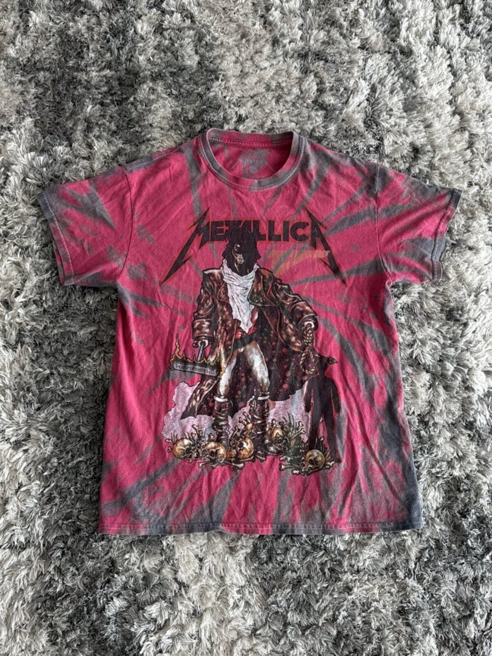Metallica Red Pushead T Shirt Men S Sm Tie Dye Double Sided Licensed